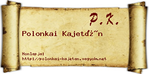 Polonkai Kajetán névjegykártya